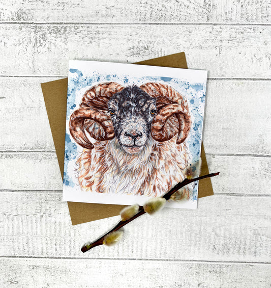 Ronny the Ram Greetings Card